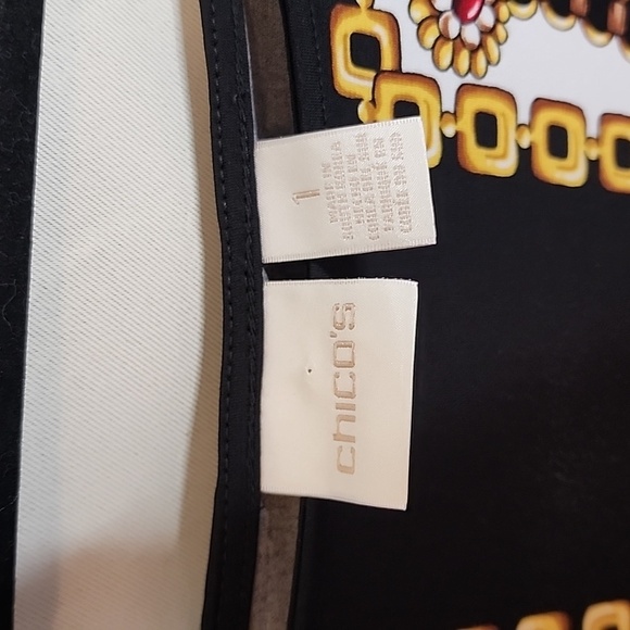 Chico Refined status 3/4 Sleeve Bkouse Top Sz 1 - Picture 2 of 8